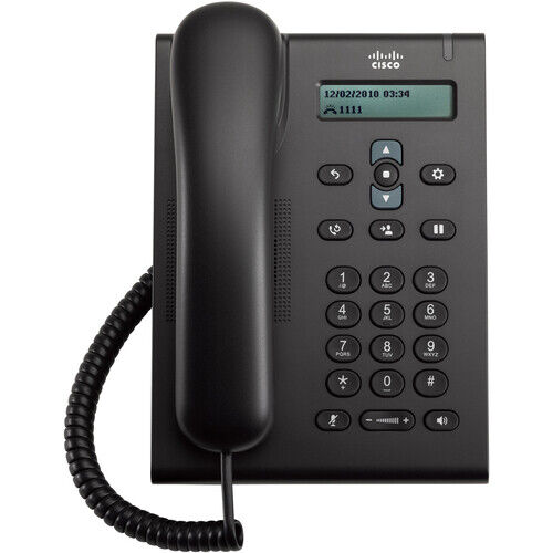 TELEFONO IP CISCO 3905 - CON CABLE - MONTAJE DE PARED - CARBÓN VEGETAL.